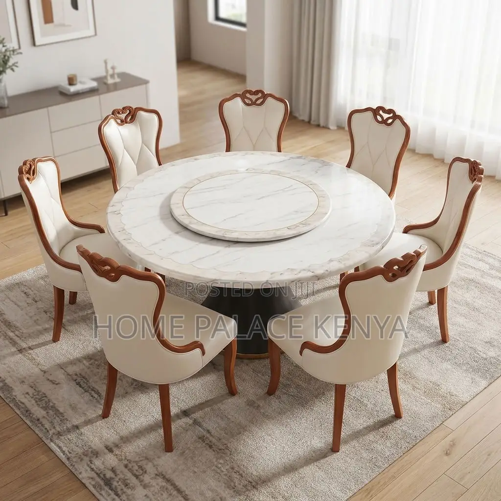 Dining Set; Spacious 6 Seater Dining Set for Guests and Entertaining