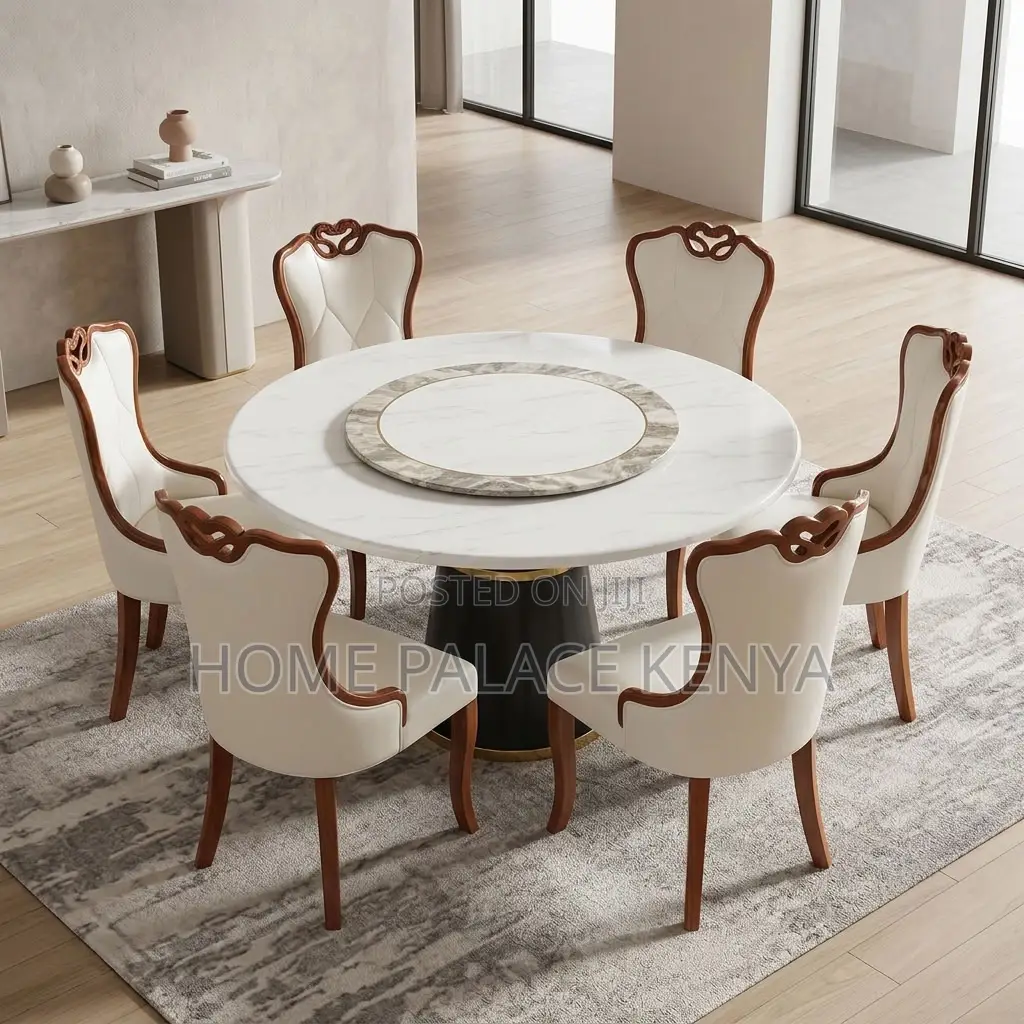 Dining Set; Spacious 6 Seater Dining Set for Guests and Entertaining