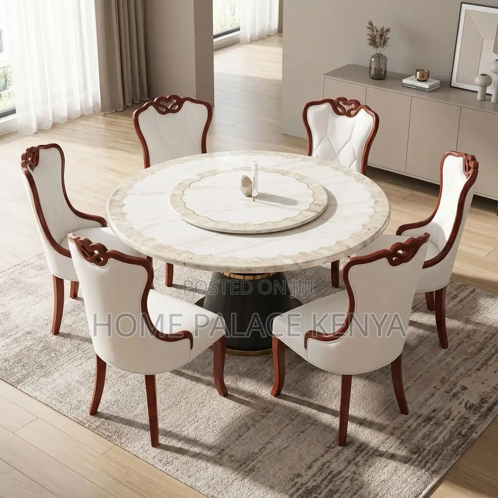 Dining Set; Spacious 6 Seater Dining Set for Guests and Entertaining