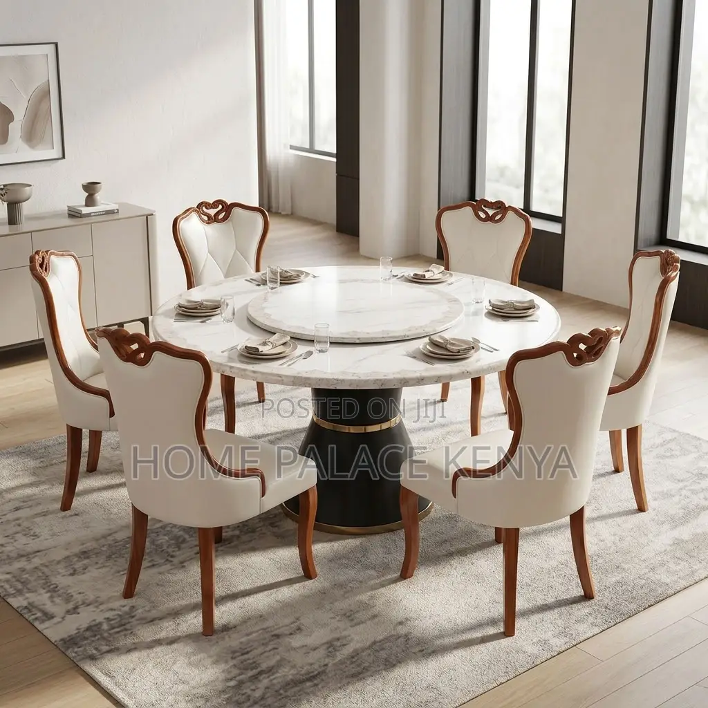 Dining Set; Spacious 6 Seater Dining Set for Guests and Entertaining