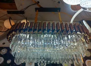 Elegant Multi-Tier Oval Crystal Chandelier for Dining & Living Rooms