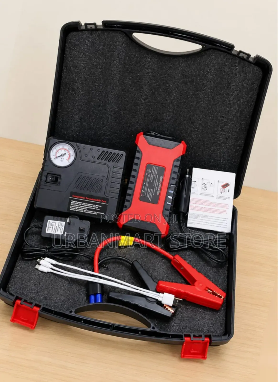 High Performance Jump Starter for Vehicle Emergencies, Air Compressor