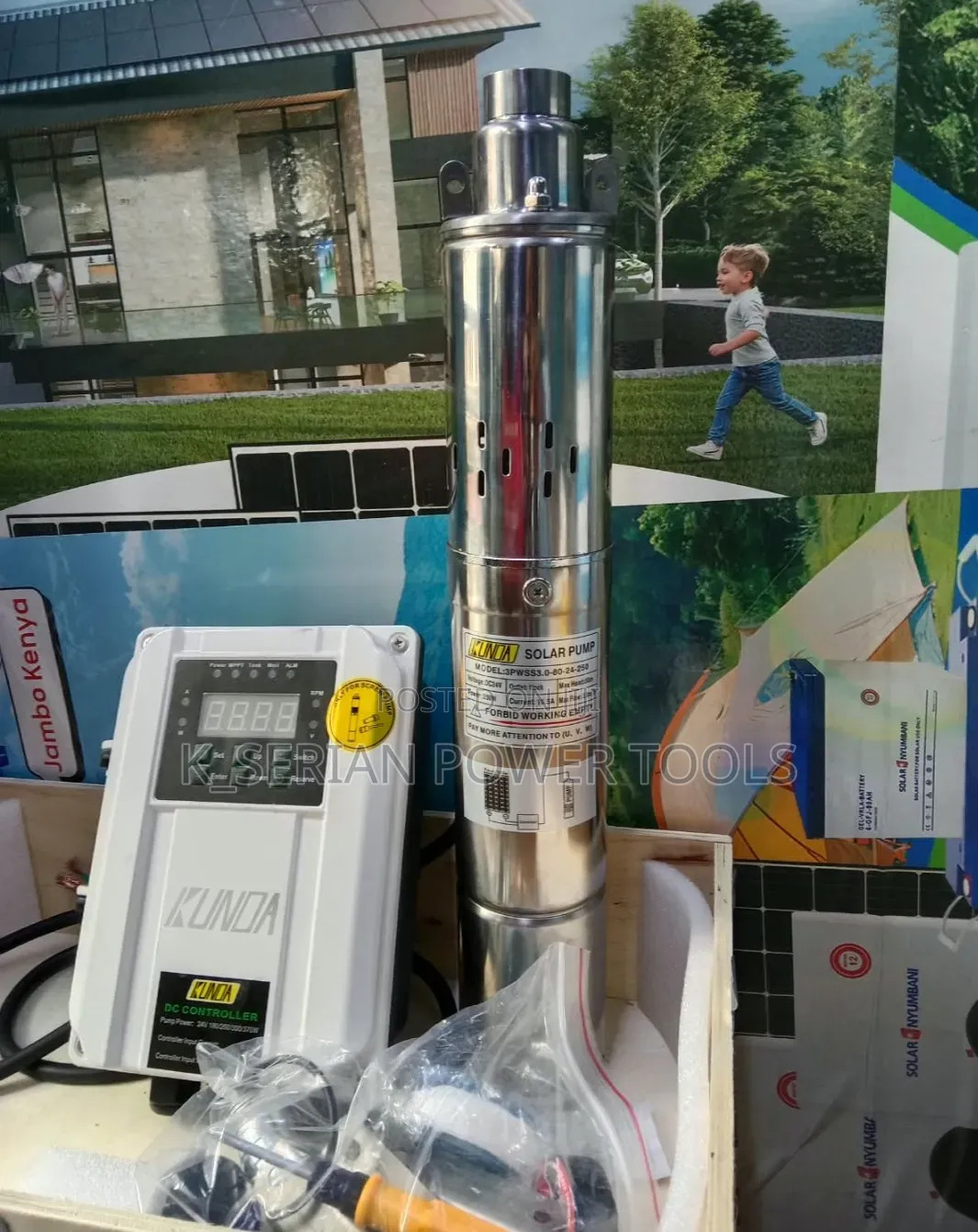 80m 250w 24v Kunda Pump With Control Box