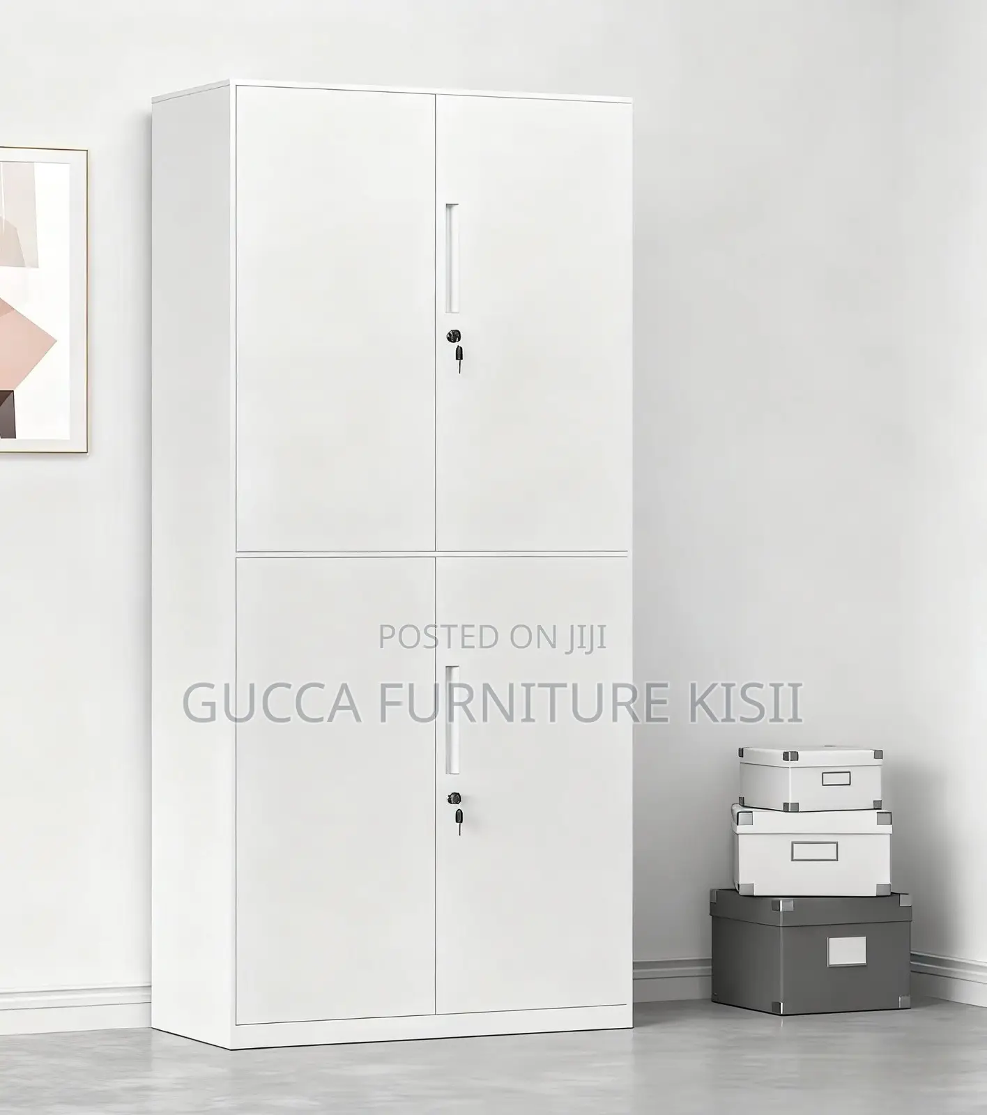 4 Door Lockable Metallic Storage Locker Box