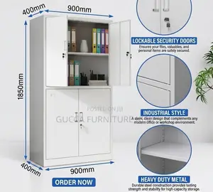 4 Door Lockable Metallic Storage Locker Box