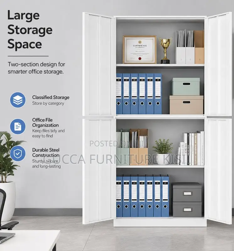 4 Door Lockable Metallic Storage Locker Box