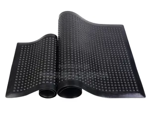 Workplace Anti-Fatigue Bubble Mat 90x60cm Black Cushioned