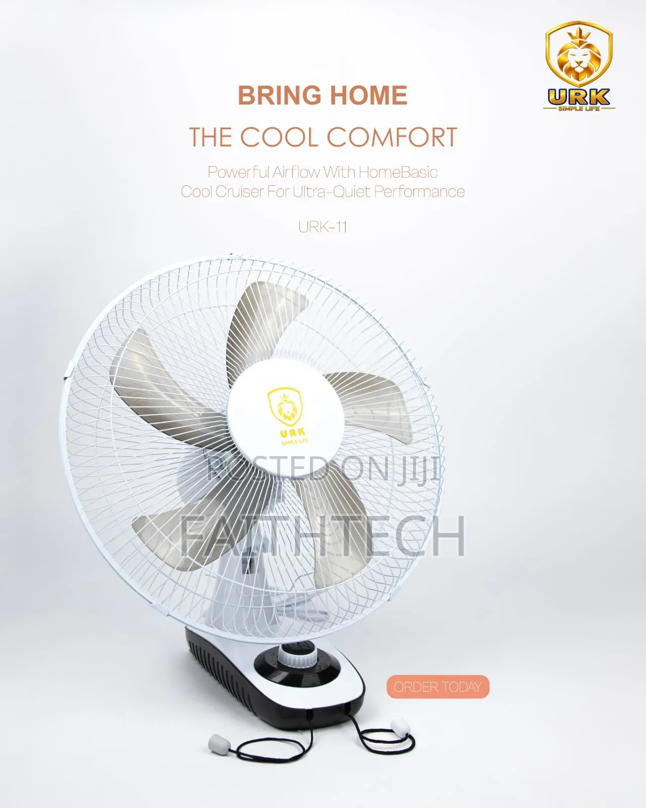 URK-11 16-Inch Wall Mounted Fan