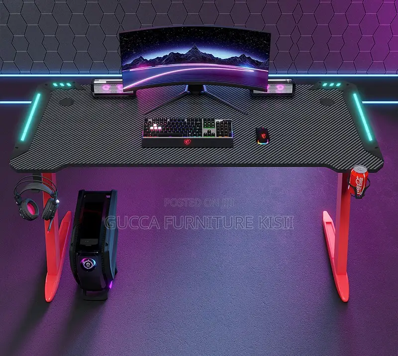 Modern LED 120CM Powered Gaming Desk