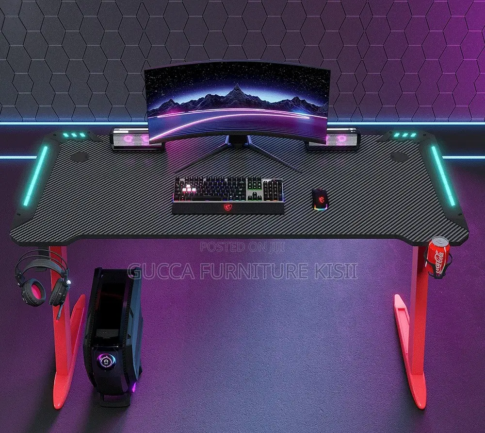Modern LED 120CM Powered Gaming Desk