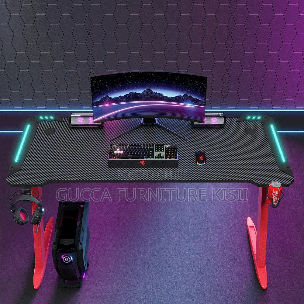 Modern LED 120CM Powered Gaming Desk