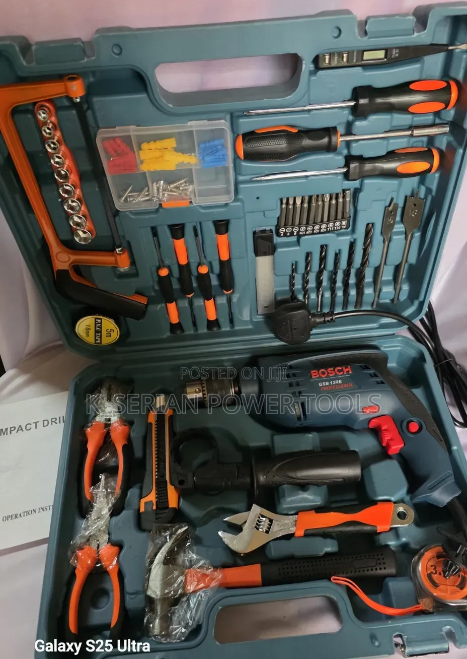 Heavy Duty Electric Bosch Hammer Drill Set/Tool Kit