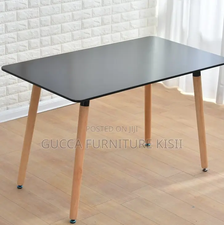 Patio Rectangular Black 6 Seater Table