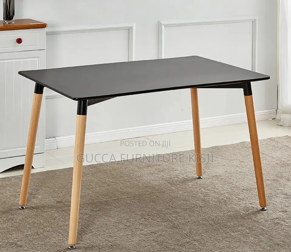 Patio Rectangular Black 6 Seater Table