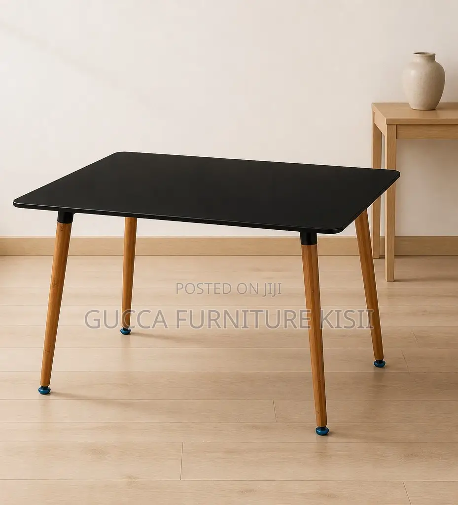 Patio Rectangular Black 6 Seater Table