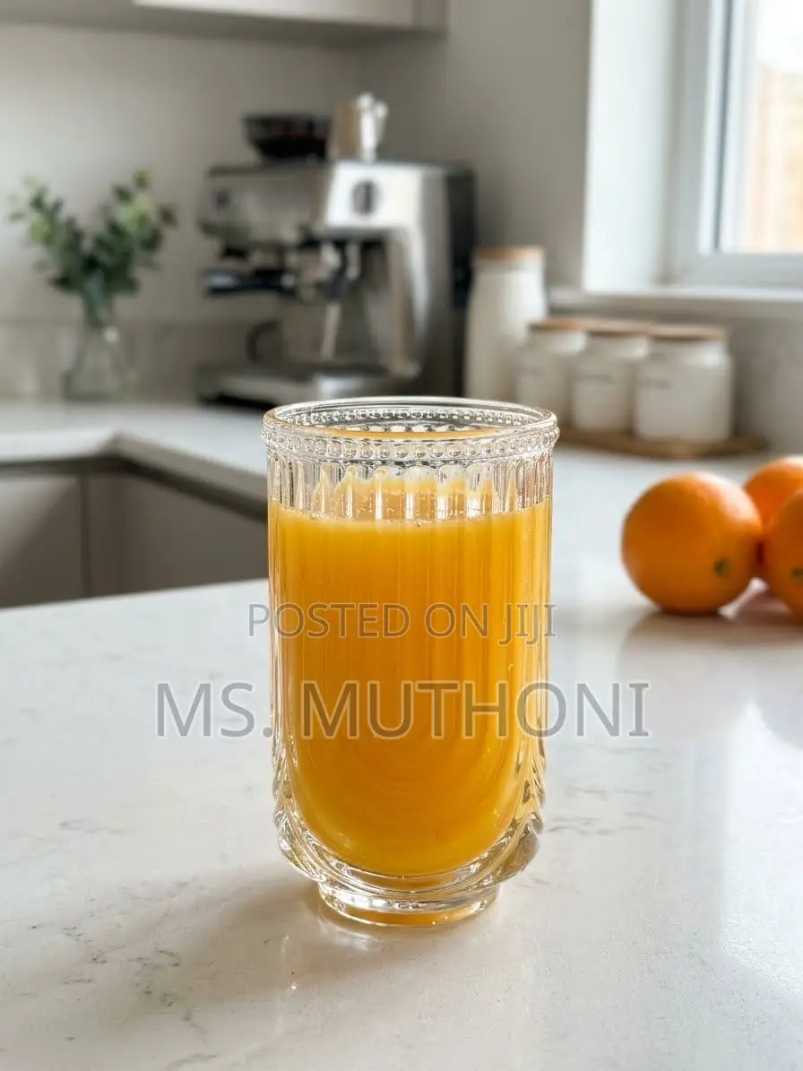 6 PCs Delisoga Ribbed/Patterned Clear Glass