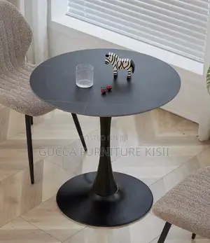 800mm Eames Round Dining Table With Metallic Base
