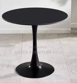 800mm Eames Round Dining Table With Metallic Base