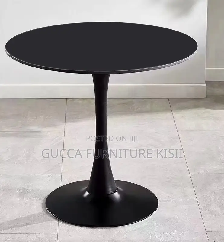 800mm Eames Round Dining Table With Metallic Base