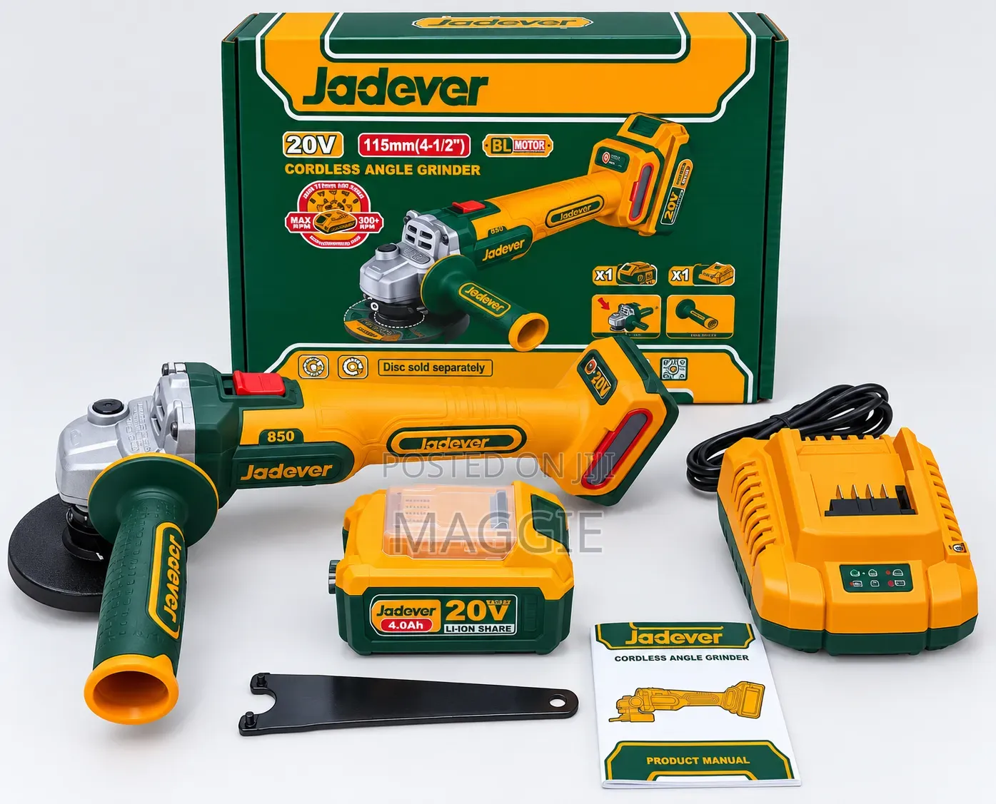 Jadever Cordless Angle Grinder 850w