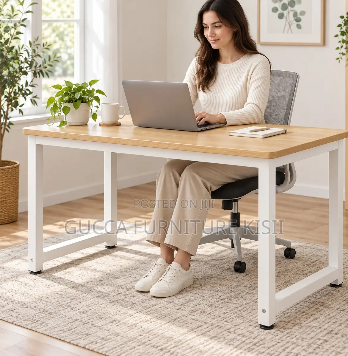 Rectangular 1200mm Custom Home Office Computer Desk
