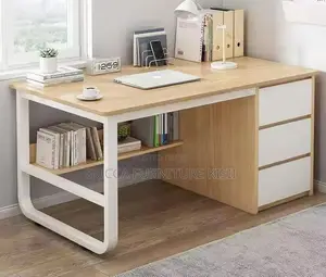 Home Office Space Custom Computer Desk With Storage.