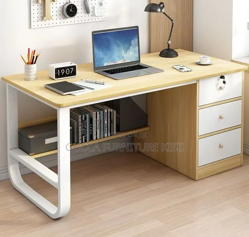 Home Office Space Custom Computer Desk With Storage.