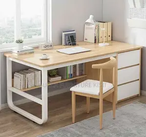 Home Office Space Custom Computer Desk With Storage.