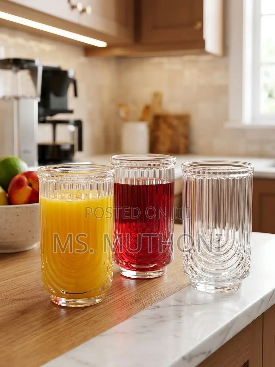6 PCs Retro Design Highball Glass With U-Shaped Design