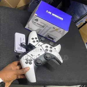 White 2wireless Joysticks PS5 Style HDMI Game Stick M15 Mini Console