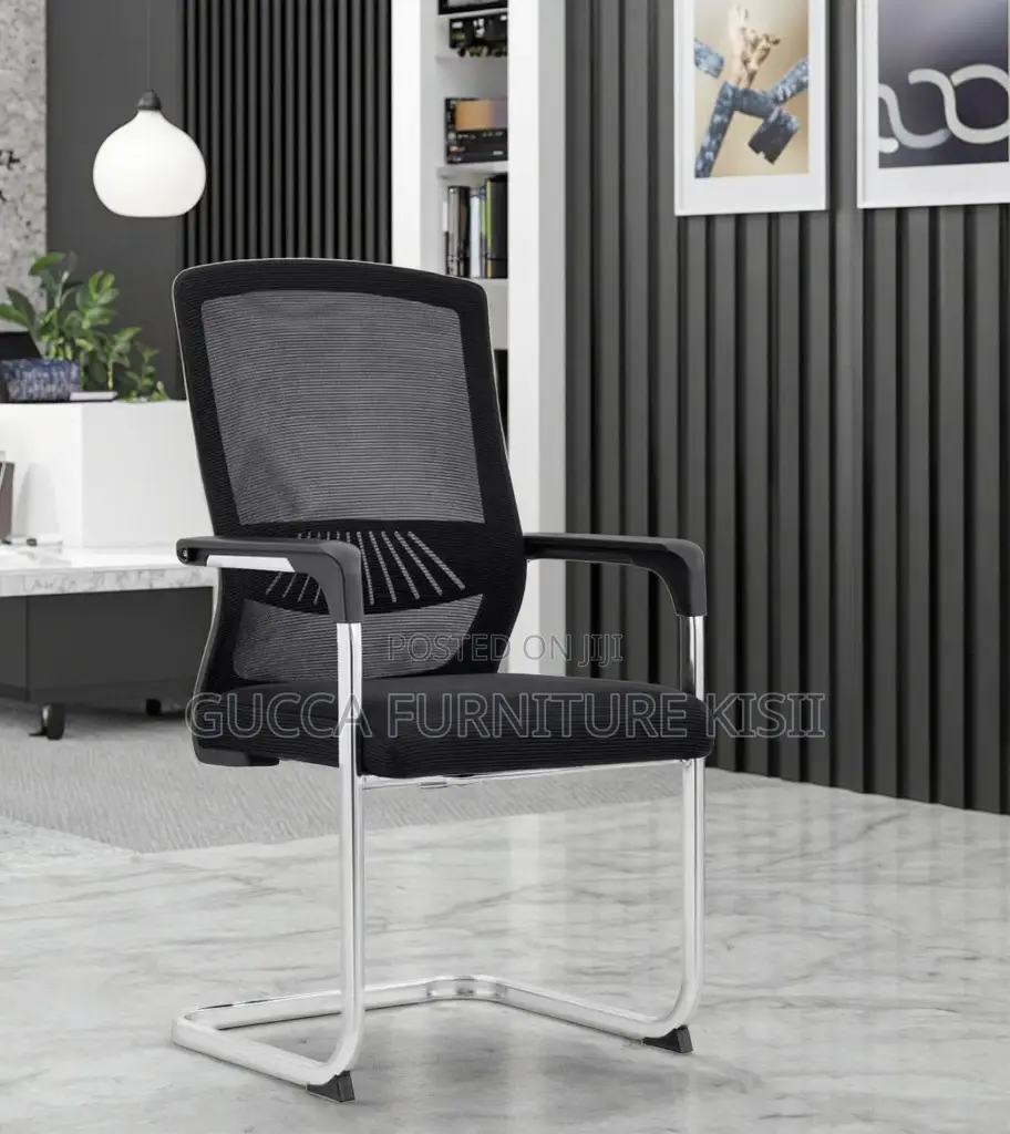 Midback Cantilever Mesh Desk Visitor's Chair.