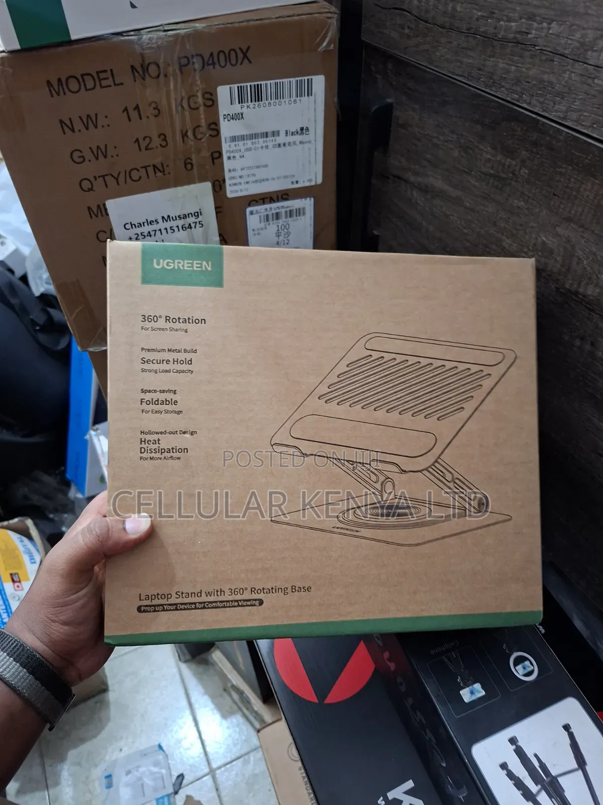 UGREEN LP876 Dual Axis Rotating Laptop Stand