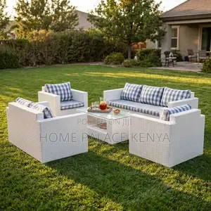 Rattan Sofa; 6-Seater Rattan Waterproof Outdoor Sofa