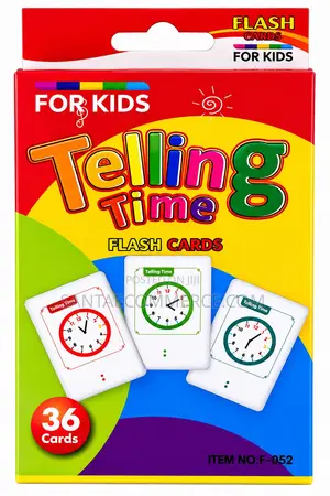 Flash Cards Set Ocean Fish Telling Time Colours and English Learning