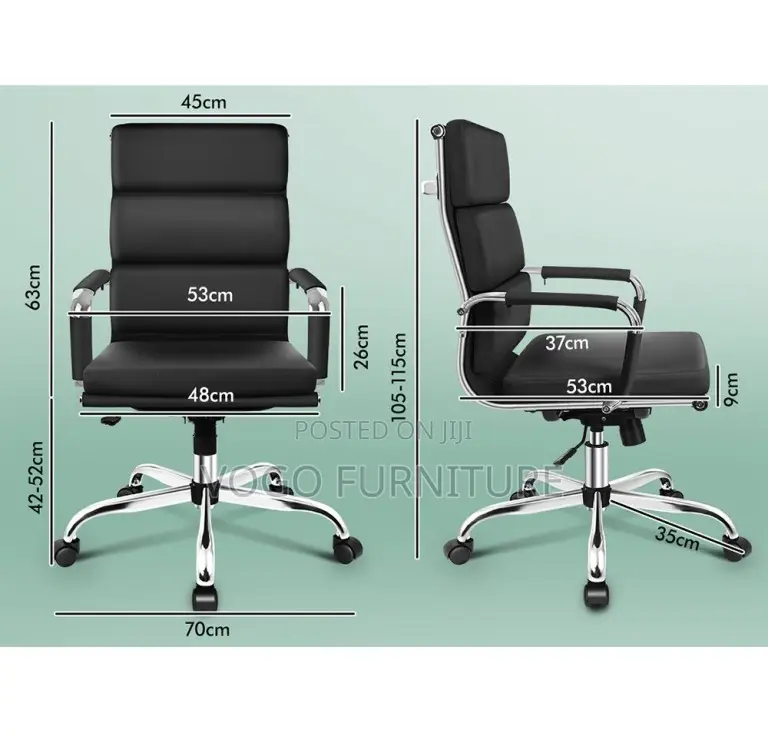 Office Chair; Ergonomic Adjustable Leather Office Chair