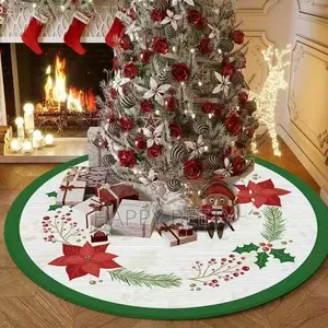 2026 Christmas Tree Skirt – Round Decorative Floor Mat