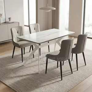 Dining Set; Modern 4 Seater Dining Set for Stylish Family Meals