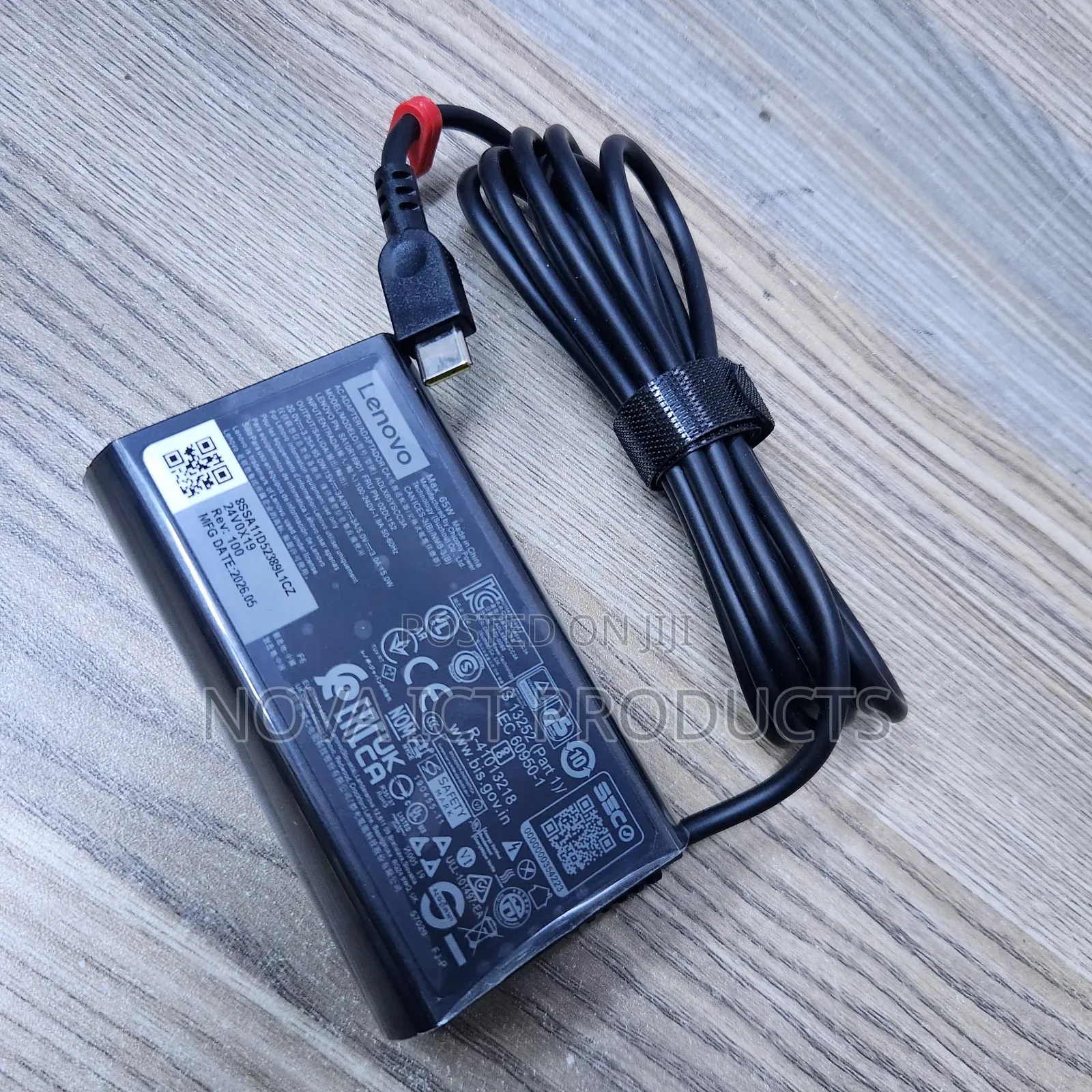 Original Lenovo Type-C 65W 20V 3.25A Charger Adapter (Oval)