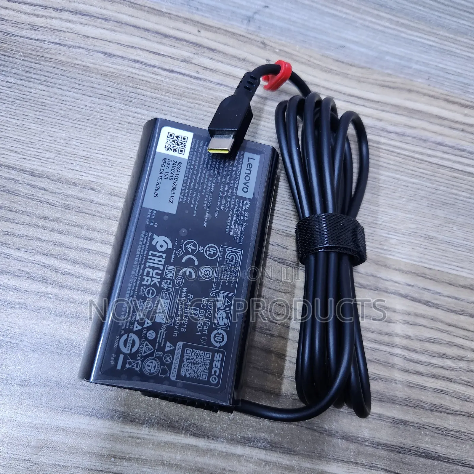Original Lenovo Type-C 65W 20V 3.25A Charger Adapter (Oval)