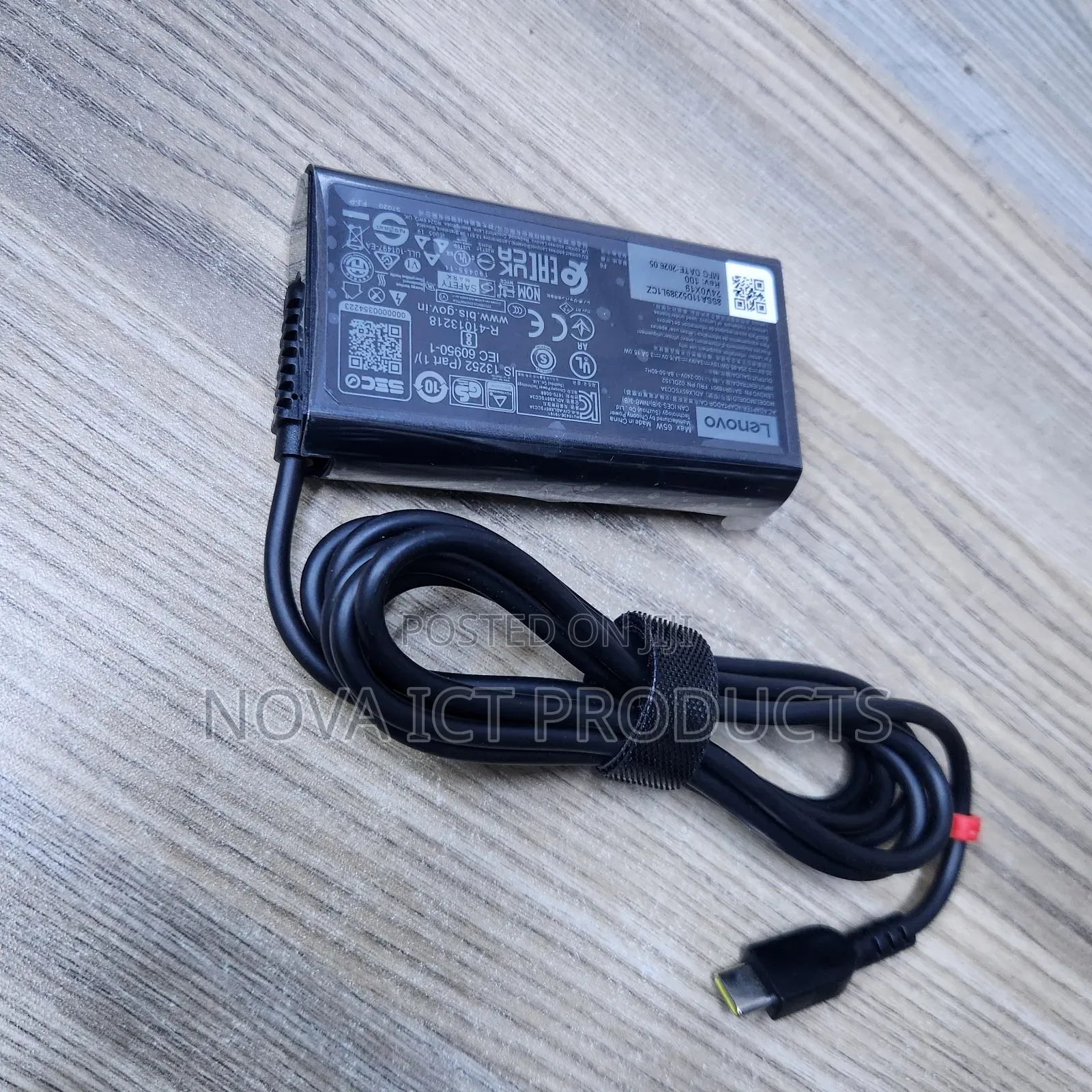 Original Lenovo Type-C 65W 20V 3.25A Charger Adapter (Oval)