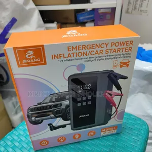 JEQANG 4-in-1 Car Jump Starter Tyre Inflator Emergency Power Tool.