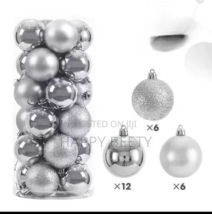 Christmas Decor Balls 24pcs Set Each 6cm
