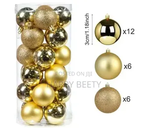 Christmas Decor Balls 24pcs Set Each 6cm