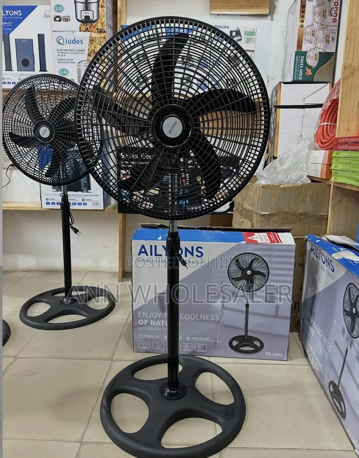 AILYONS 18 Inches Standing Fan