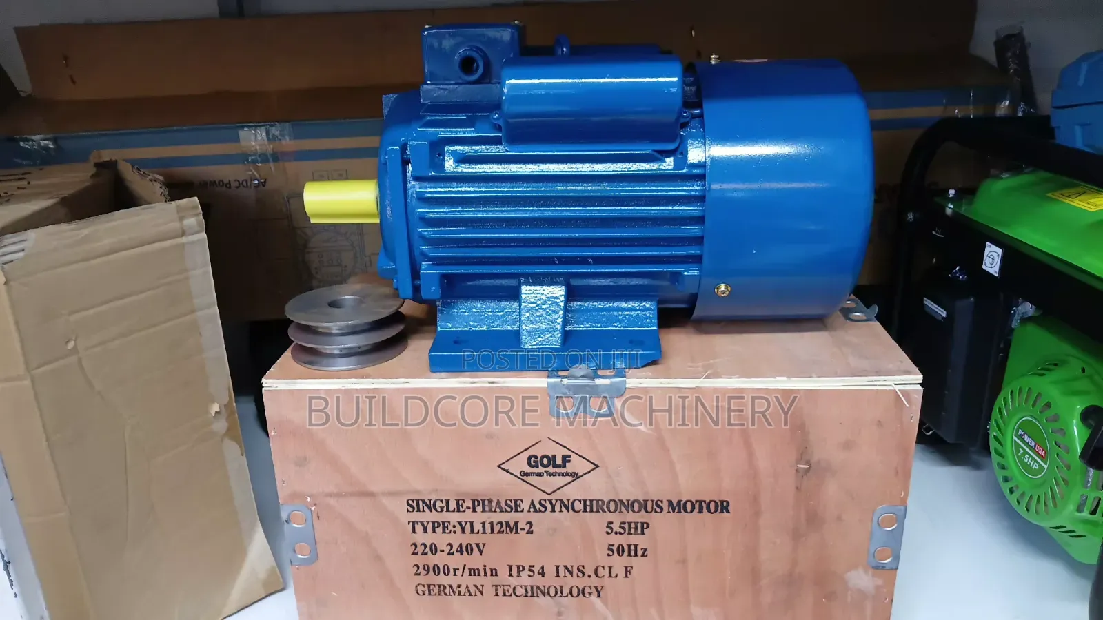 Golf Germany 5.5Hp High Speed Single Phase Asynchronous Motor