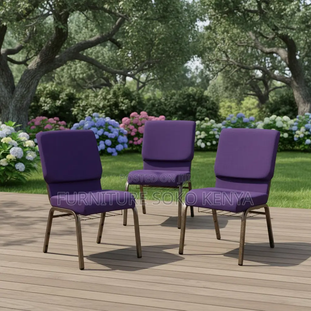 Office Modern Chairs | Heavy Cushioned Armless | Stackable Seats