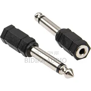 Bn 6.35mm Male Mono Plug to 3.5mm 1/8 Inch Female Jack Converter