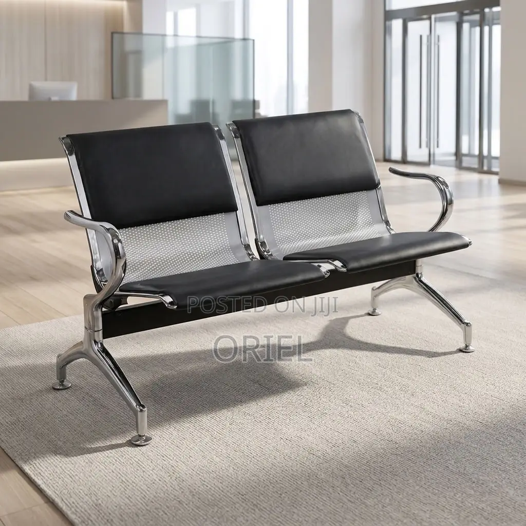 Office Bench : Two-Seater Upholstered Office Bench