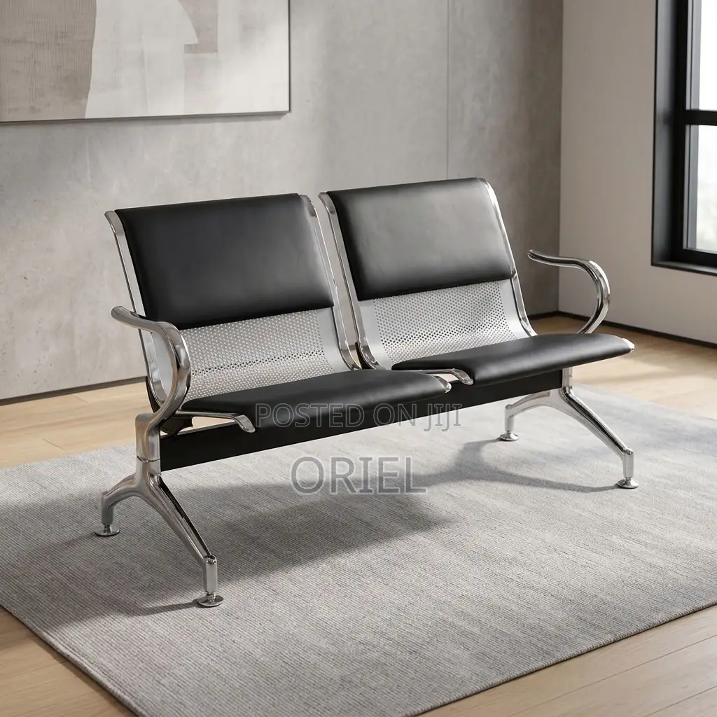 Office Bench : Two-Seater Upholstered Office Bench