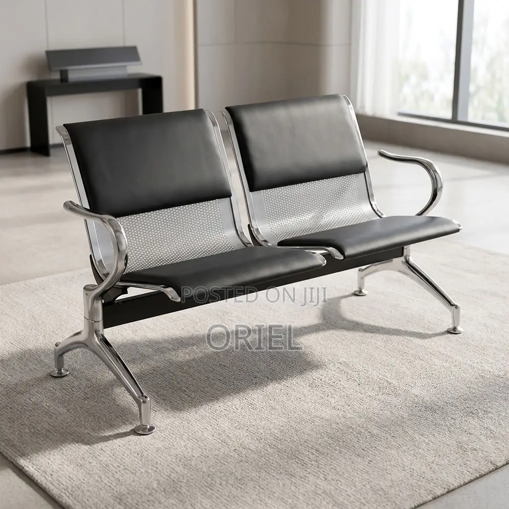 Office Bench : Two-Seater Upholstered Office Bench